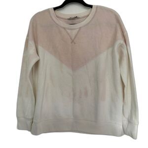 American Eagle Inside Out Pink and Cream Sweatshirt, Size M